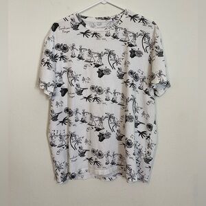 AllSaints Oversized Hawaiian Skeleton Sunset Shaka-Paradiso Playa • Size Medium